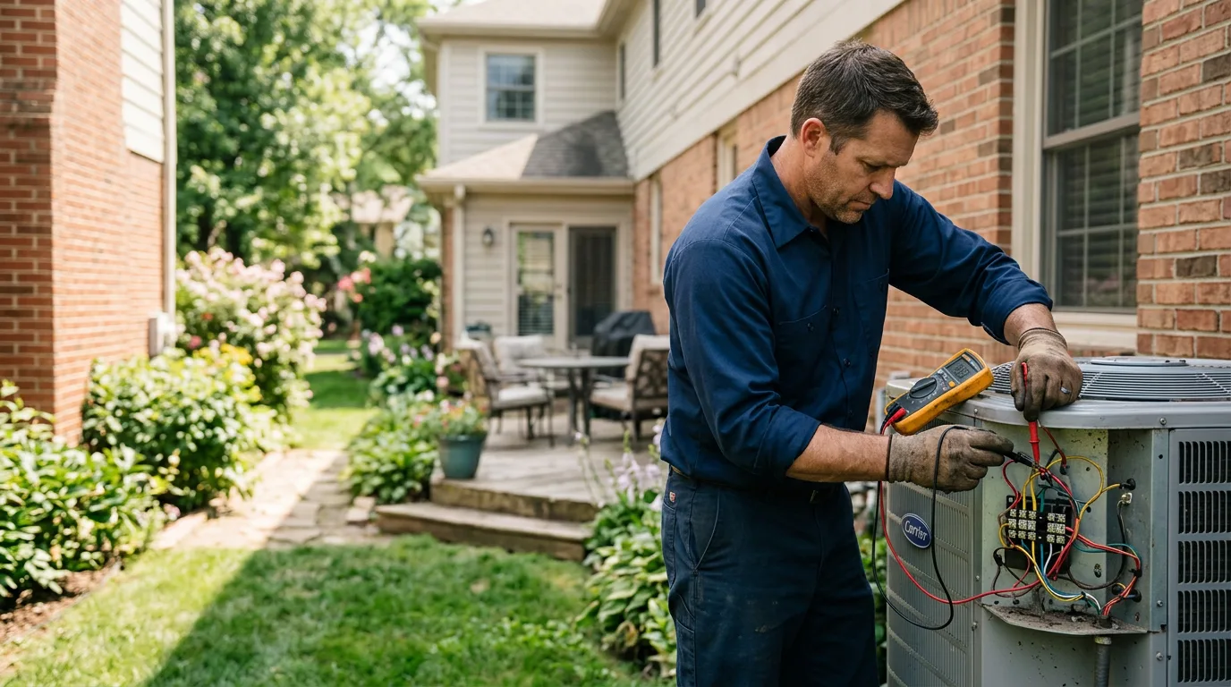 HVAC technician working near Yarmouth Port, MA